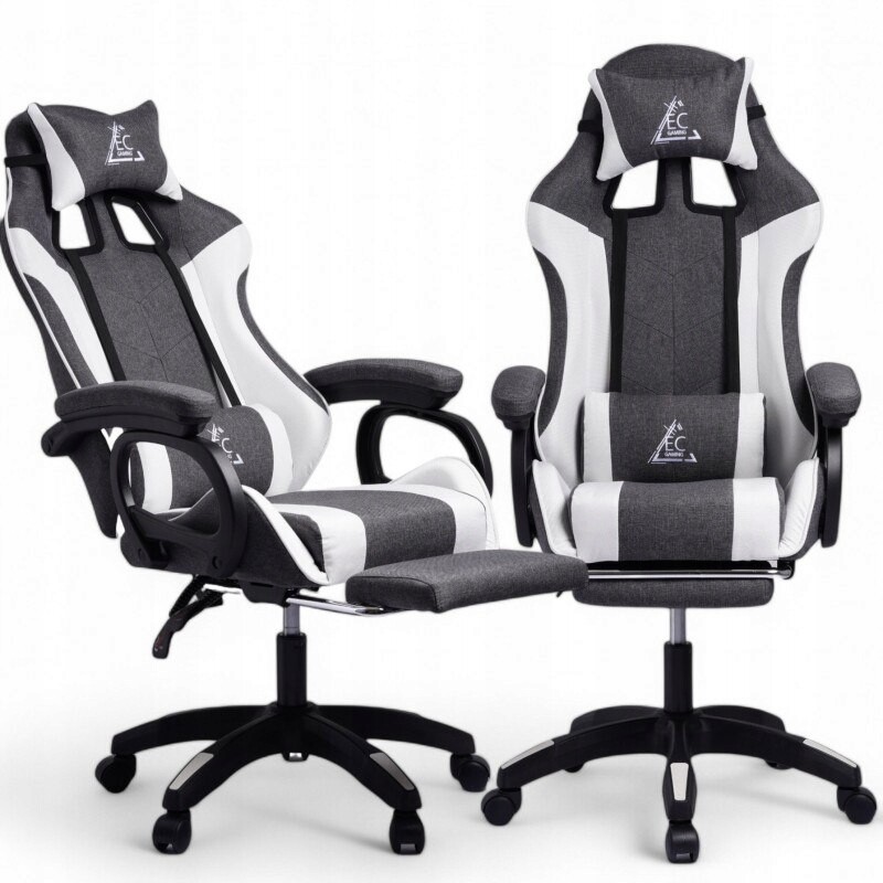 Herní otočná židle LevelUp s podnožkou a masážní podložkou KO29GRAF