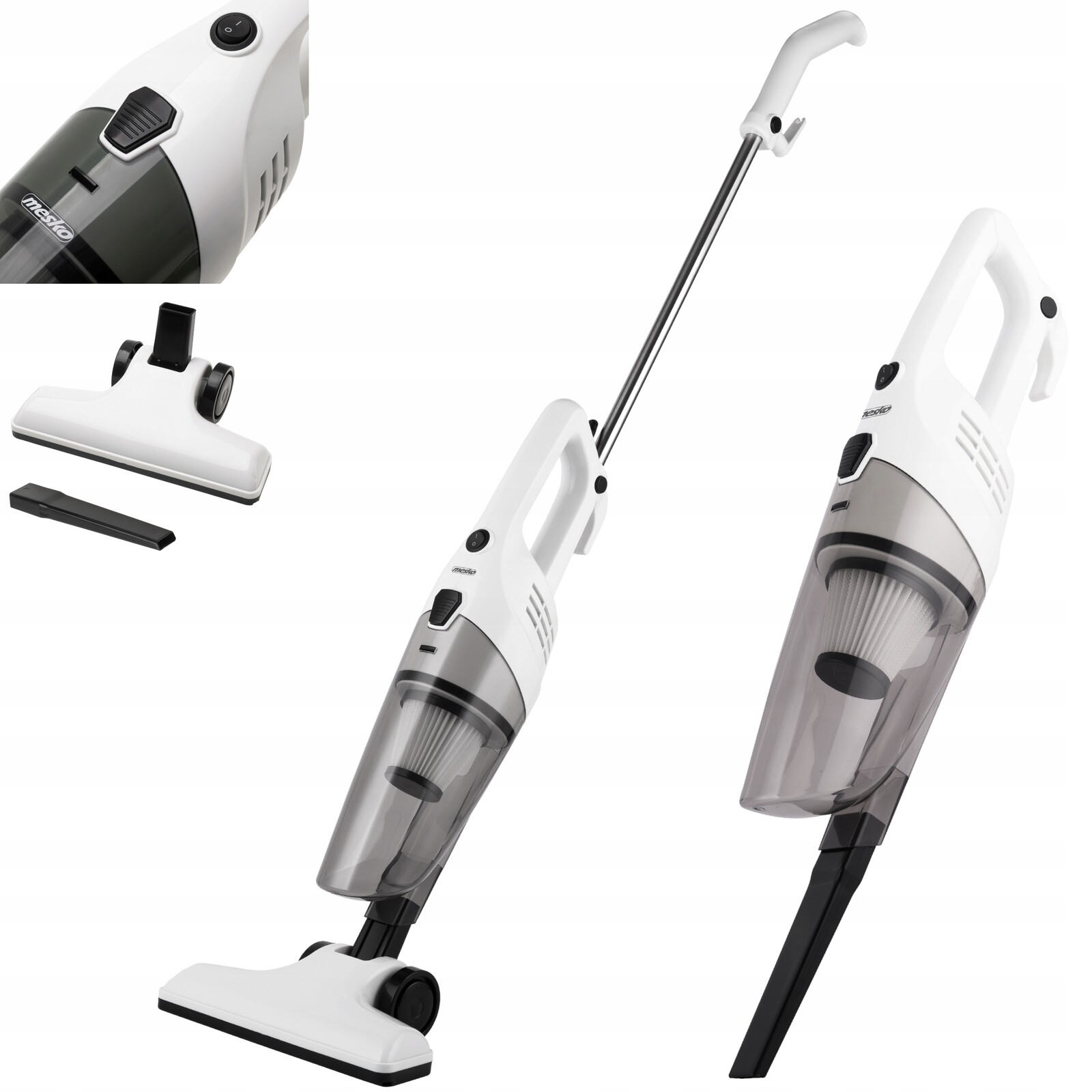 Tyčový vysavač Kabelový Výkonný 17kPa 2v1 Ruční 800W Filtr Dlouhý kabel