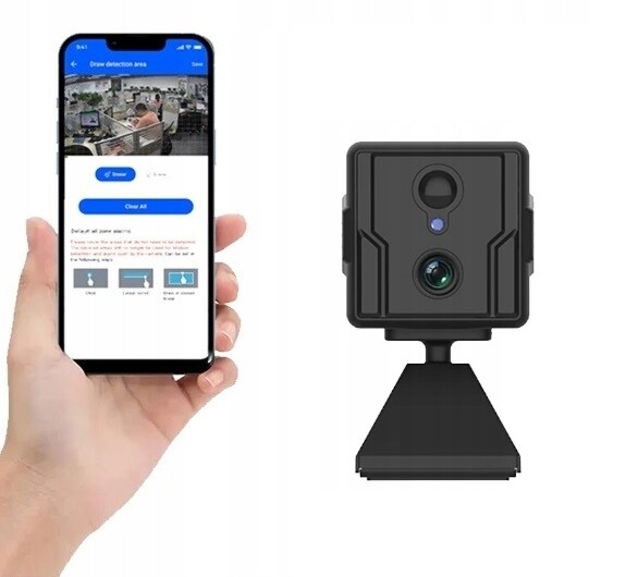 Mini Wifi kamera draVires s dálkovým živým infračerveným náhledem, 10 dní akumulátor