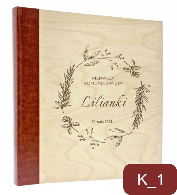 Velký album na 500 fotografií s dřevěnou personalizovanou obálkou Svaté Přijímání