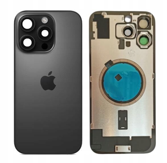 Klapka Zadní Kryt pro iPhone 16 Pro Max Černá s rámečkem a magnety Magsafe