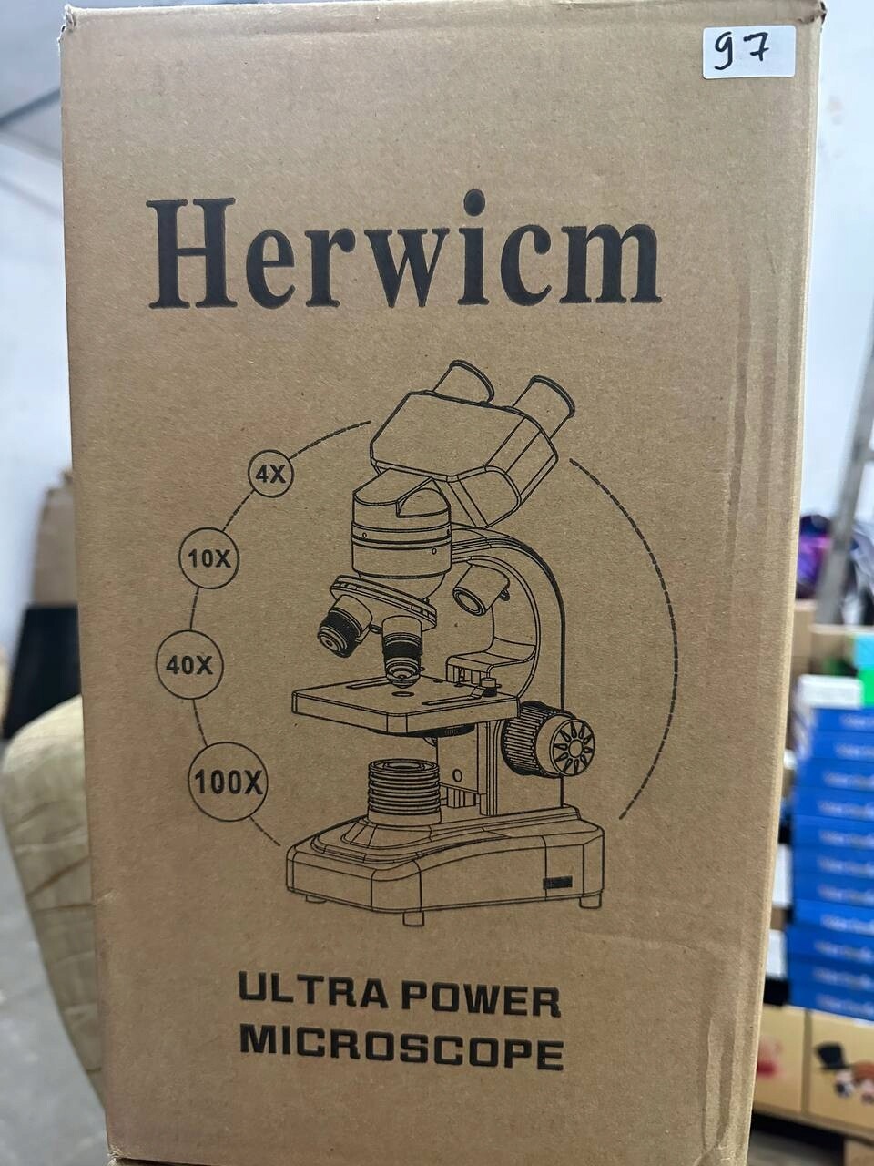 Biologický mikroskop Herwicm Ultra Power (4x, 10x, 40x, 100x)