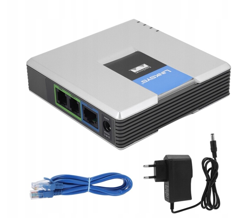 Odolná Voip Brána 2-PORTOVÝ Adaptér Sip Linksys PAP2T