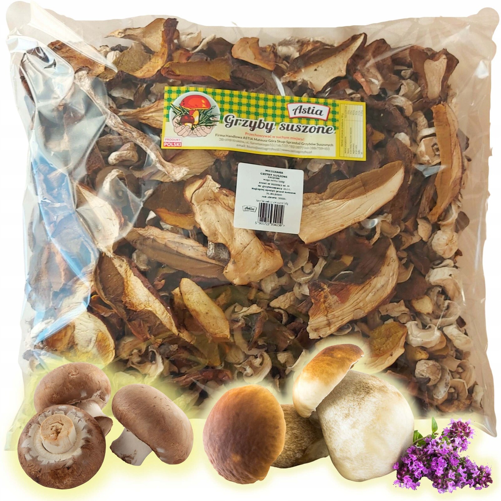 Sušené Houby 500g Směs sušené houby krájené Lesní A Chovné 2024