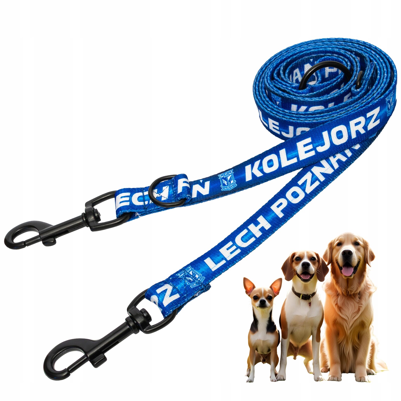 Vodítko pro psa Lech Poznaň 240 cm Originální licencovaná silná klubová souprava