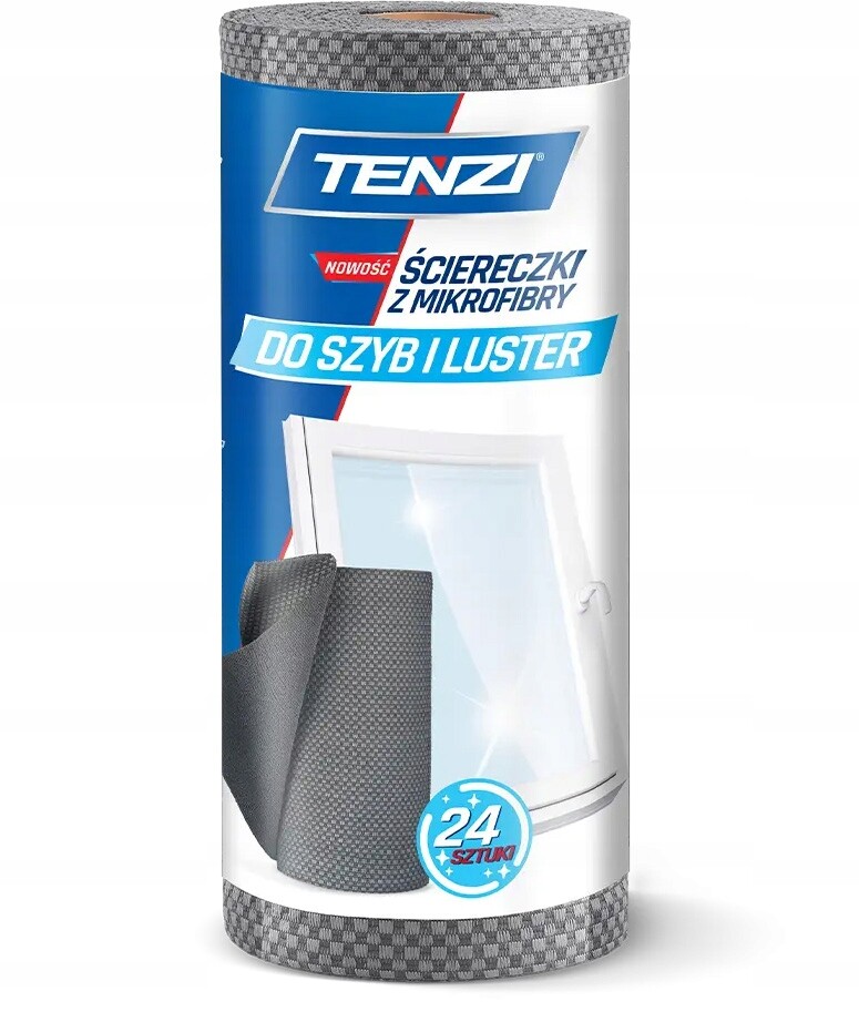 Tenzi Utěrky z mikrovlákna na sklo a zrcadla na roli 30x45 šedé x24