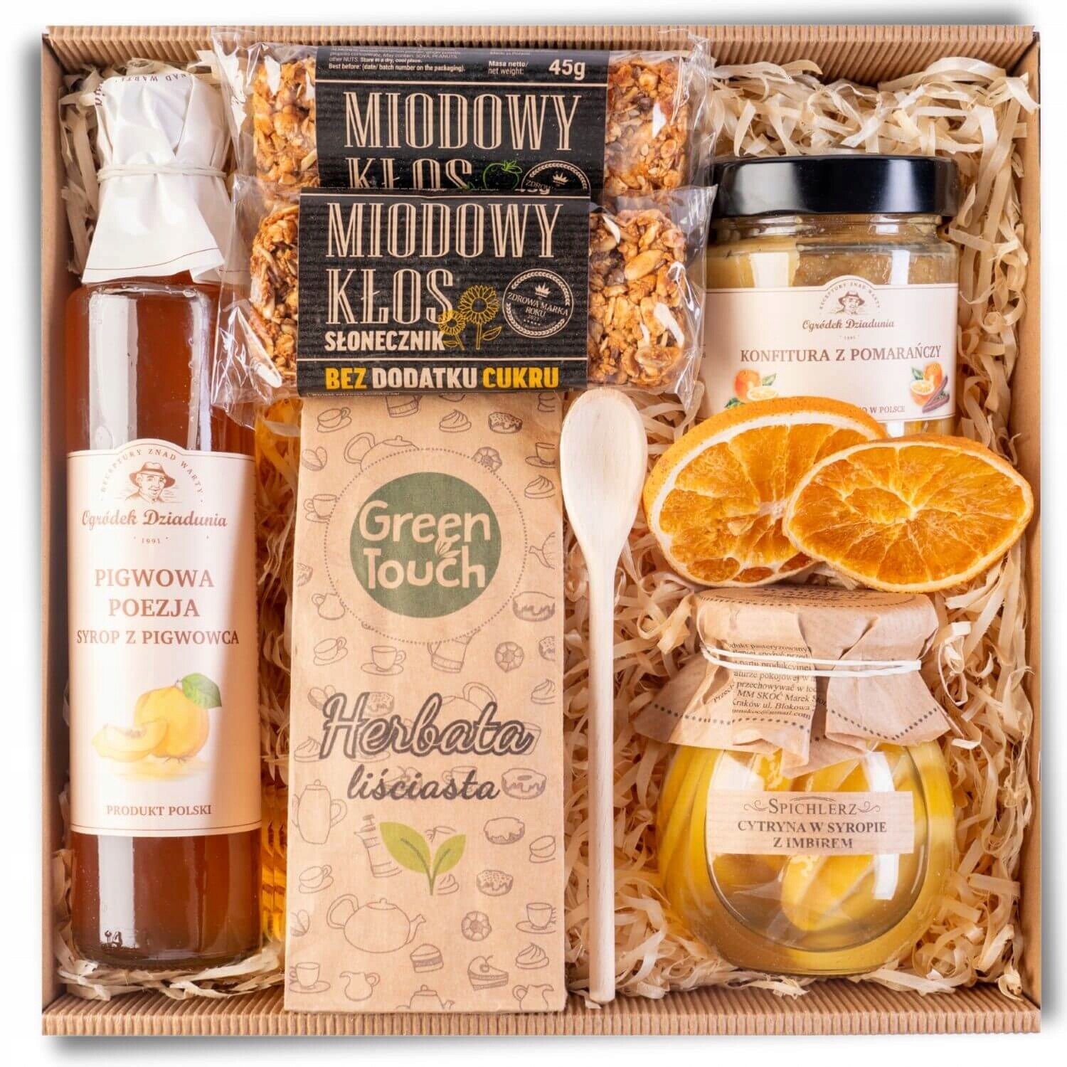 Koš Dárkový Box Dárek Dárkové Balení Čaje Tyčinky Zavařenina Zdravý Sirup