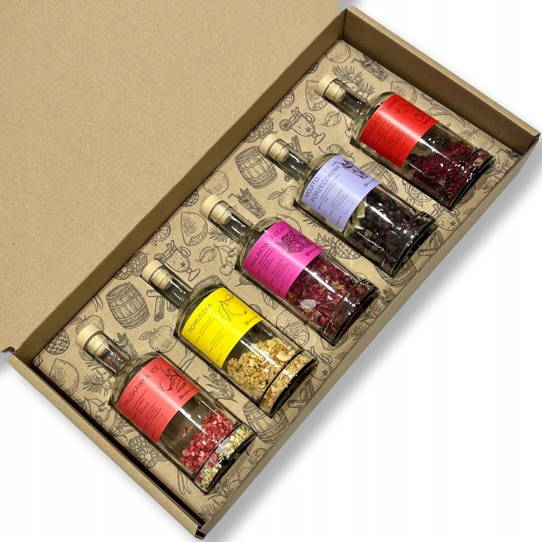 Sada na výrobu tinktur 5 příchutí jako dárek 21 příchutí dle výběru