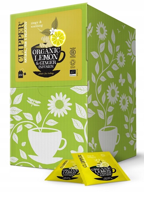 Čaj S Zázvorem A Citronem Bio (250 x 2,5 g) 625 g Clipper