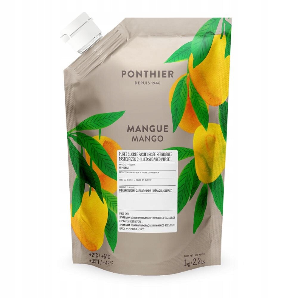 Pyré chlazené mango 1 kg 1 kg Ponthier