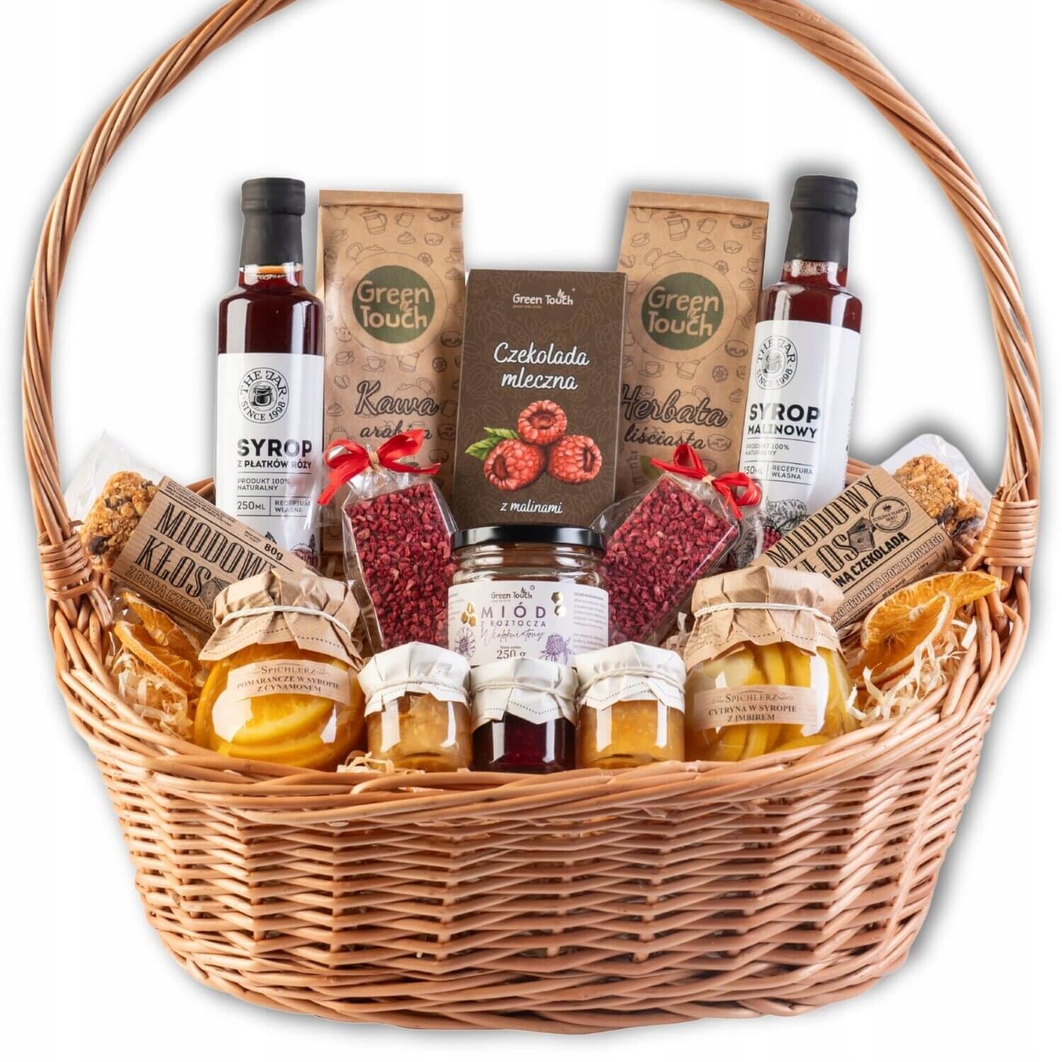 Velký Prémiový Dárkový Koš Polský Med Sirup Set Čaj Poděkování