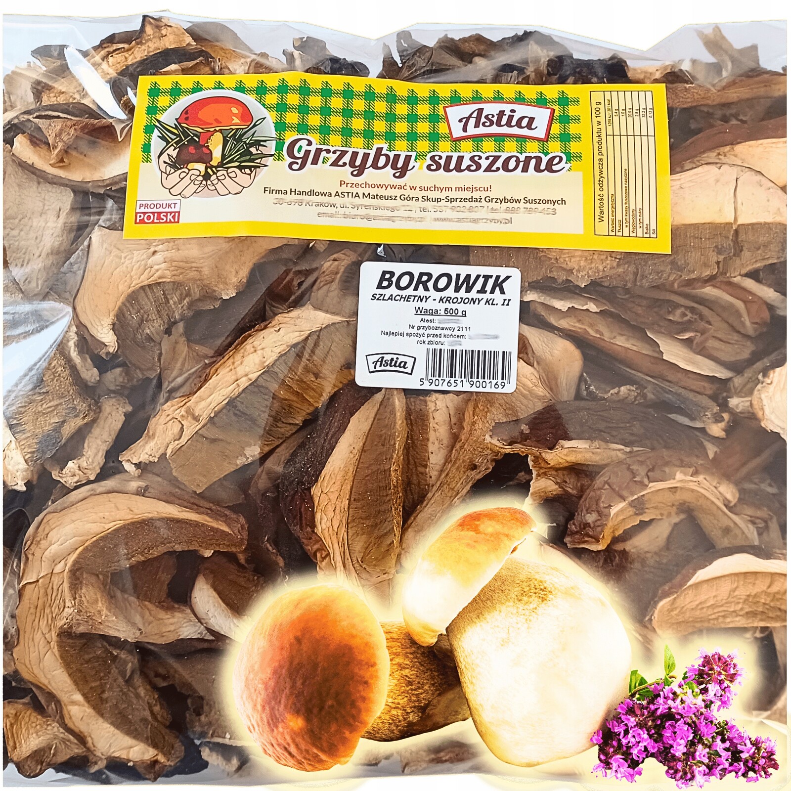 Pravé Sušené Hříbky Sušené 500g Sušené Houby 500 g Atest 2024