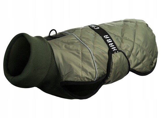 Voděodolná zateplená bunda s rolákem pro psa Chaba Kubrak Chic M khaki