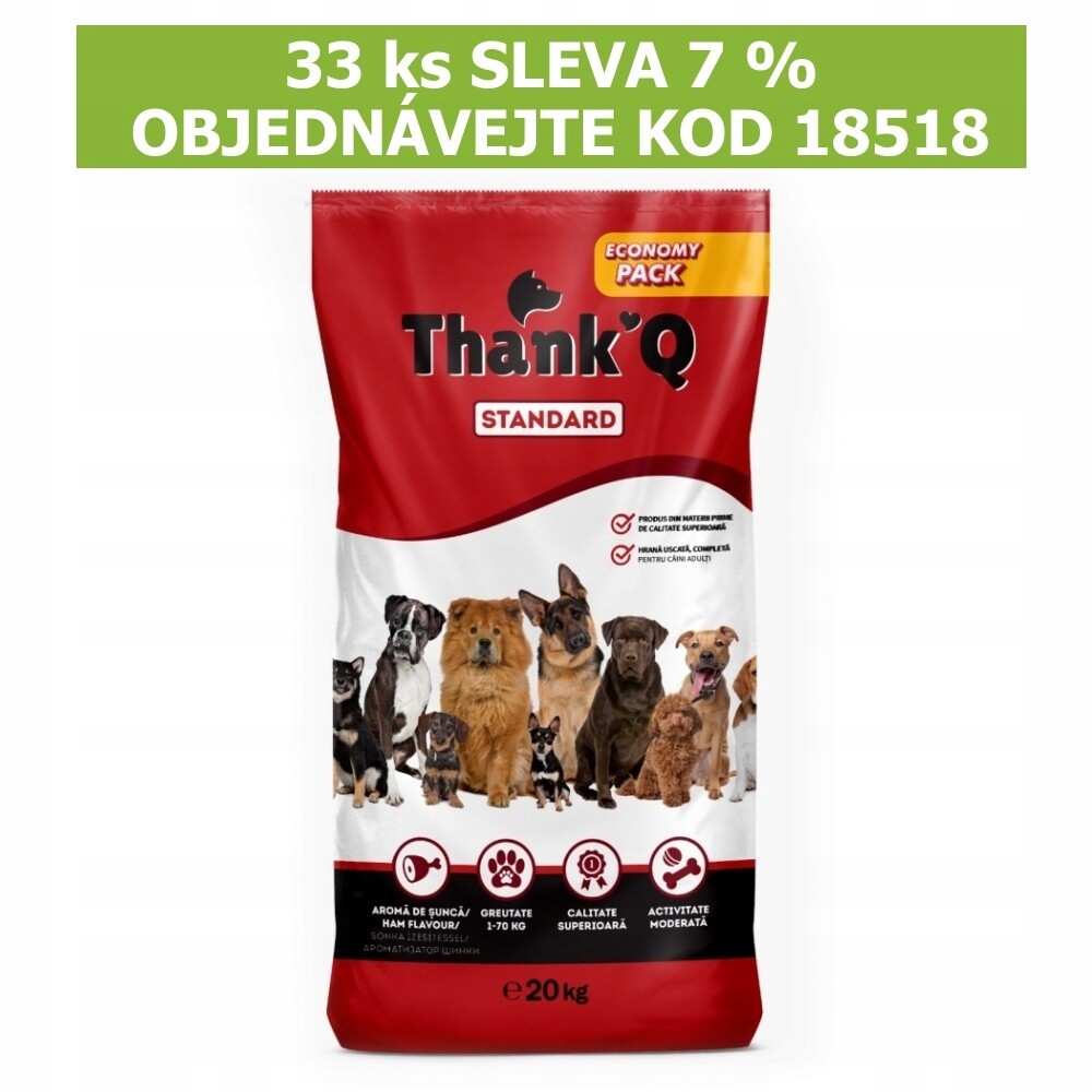 Thank'Q Standard Dog Adult Šunka 20 kg