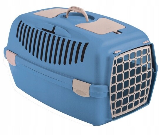 Přepravka pro psa kočku Stefanplast Gulliver 3 plastové dveře modrá