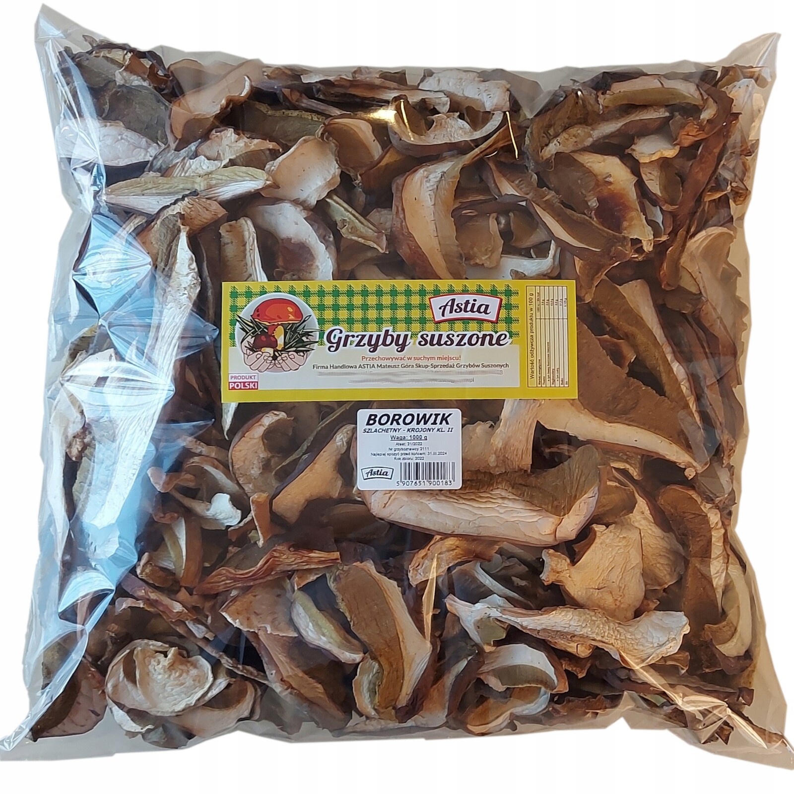 Sušené Houby 1 kg Hříbky Sušené Pravdy Sušené Polsko Atest 2024