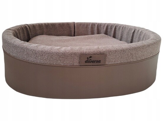 Útulné hnědé oválné pelíšek pro psa Diversa Emily Skay velikost 3