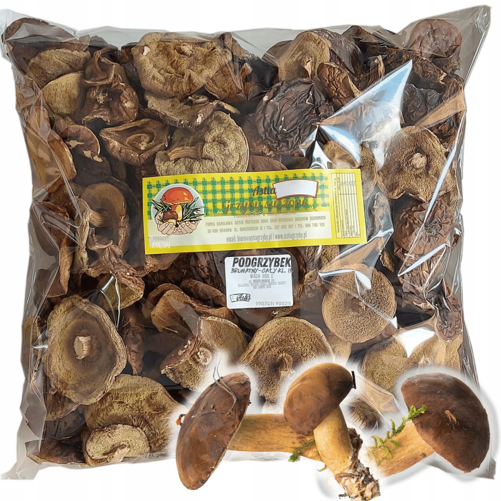 Sušené Houby 1 kg Sušené Houby Podhoubí Klobouky Celé Pl