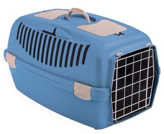Přepravka pro psa kočku Stefanplast Gulliver 3 kovové dveře modrá