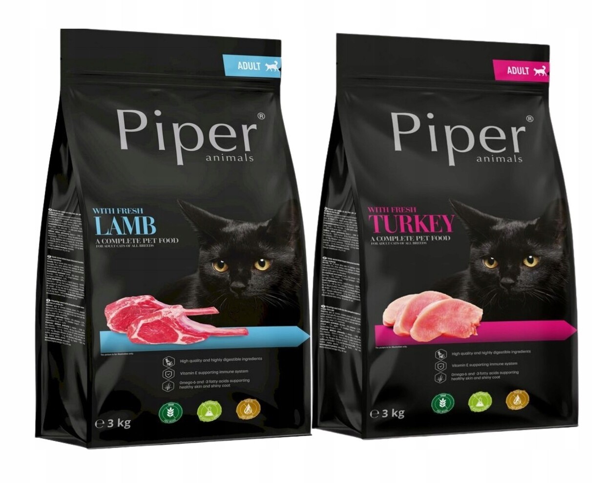 Piper krmivo pro kočky pro kočky mix chutí Jehněčí Krůta