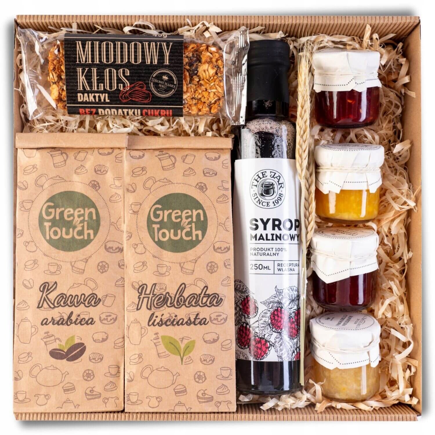 Dárkový Koš Dárek Sada Čaj Káva Sirup Džemy Tyčinka Polský