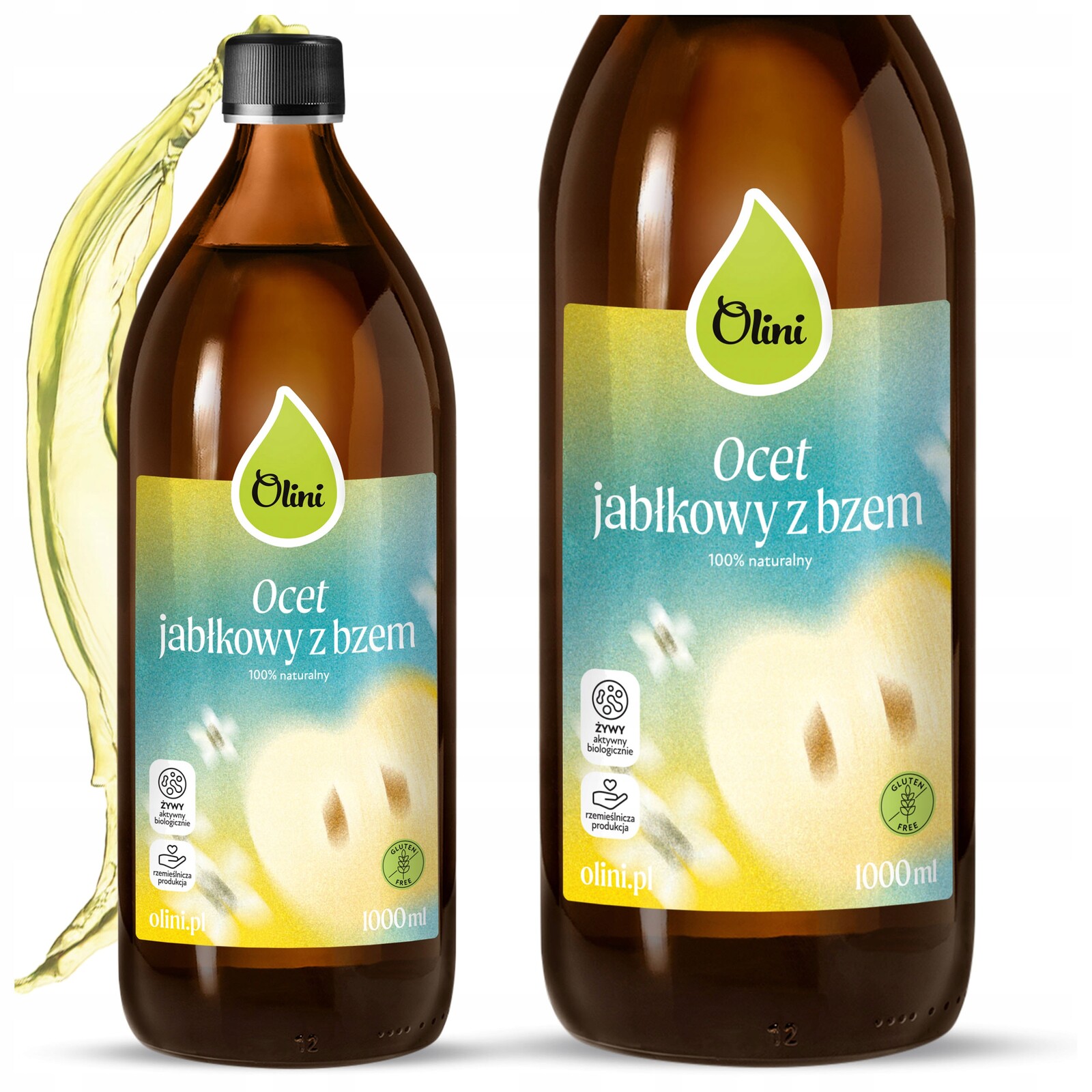 Jablečný ocet s květem bezu Nepasterizovaný Snižuje chuť k jídlu Olini