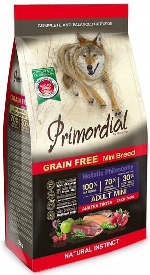 Primordial Dog Mini Adult Duck & Pstruh bez obilovin 6 kg