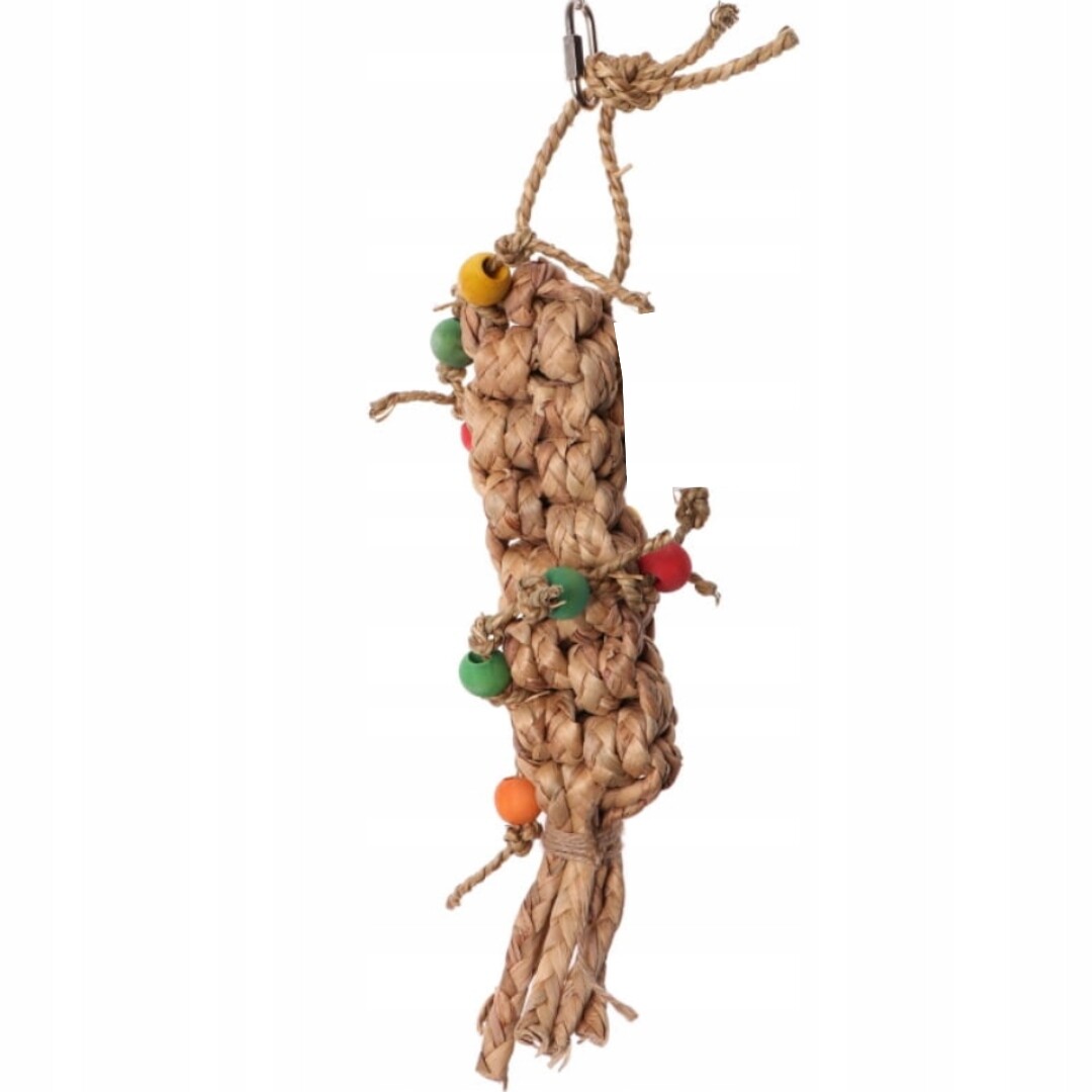 Hračka pro papoušky Pletené pouzdro z mořské trávy