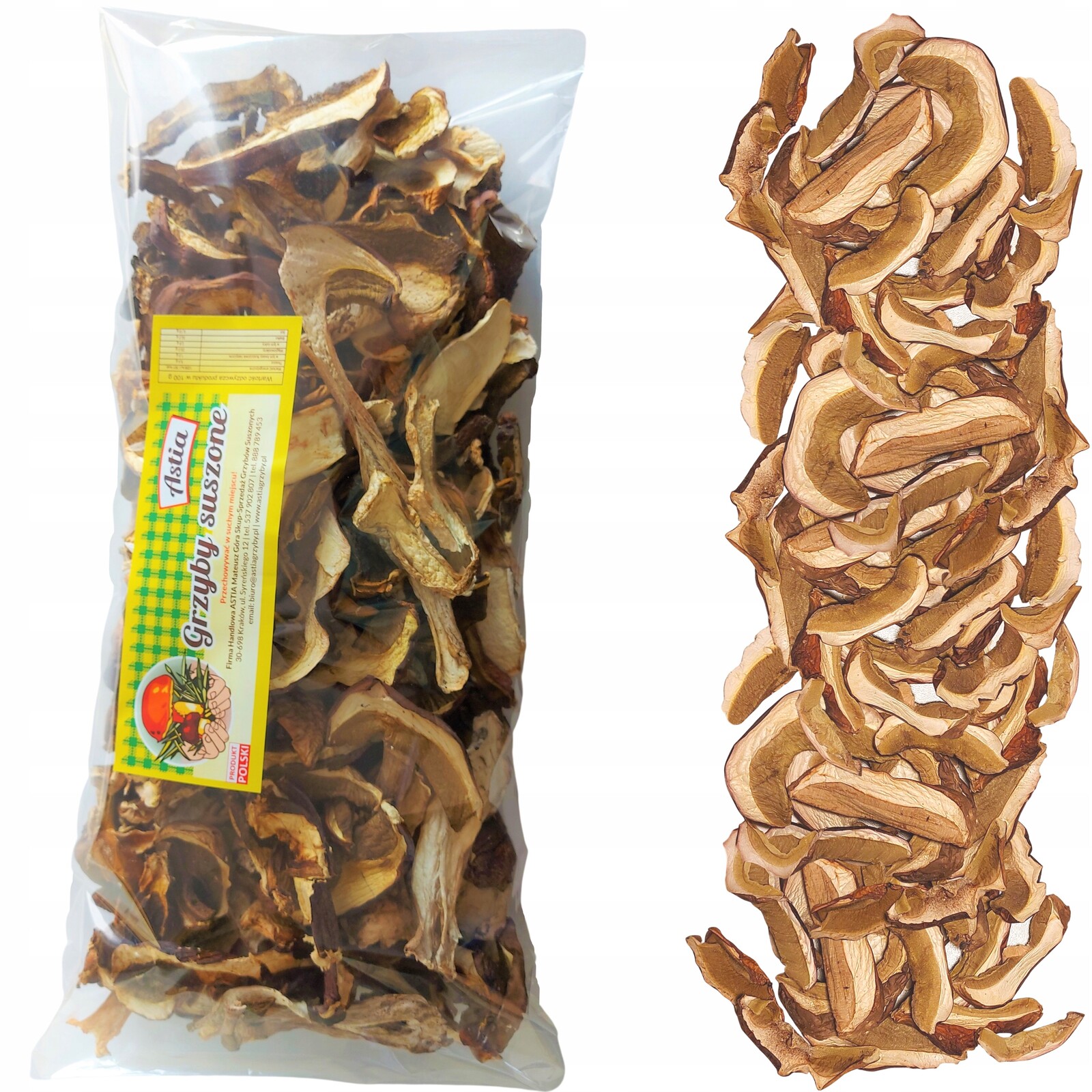 Hřiby Sušené Borovice Sušené Krojone 200g Pravé Sušené polsko