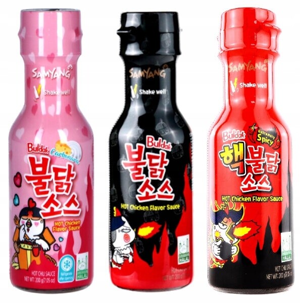 Sada 3 ostrých omáček Buldak 3 x 200 g Samyang