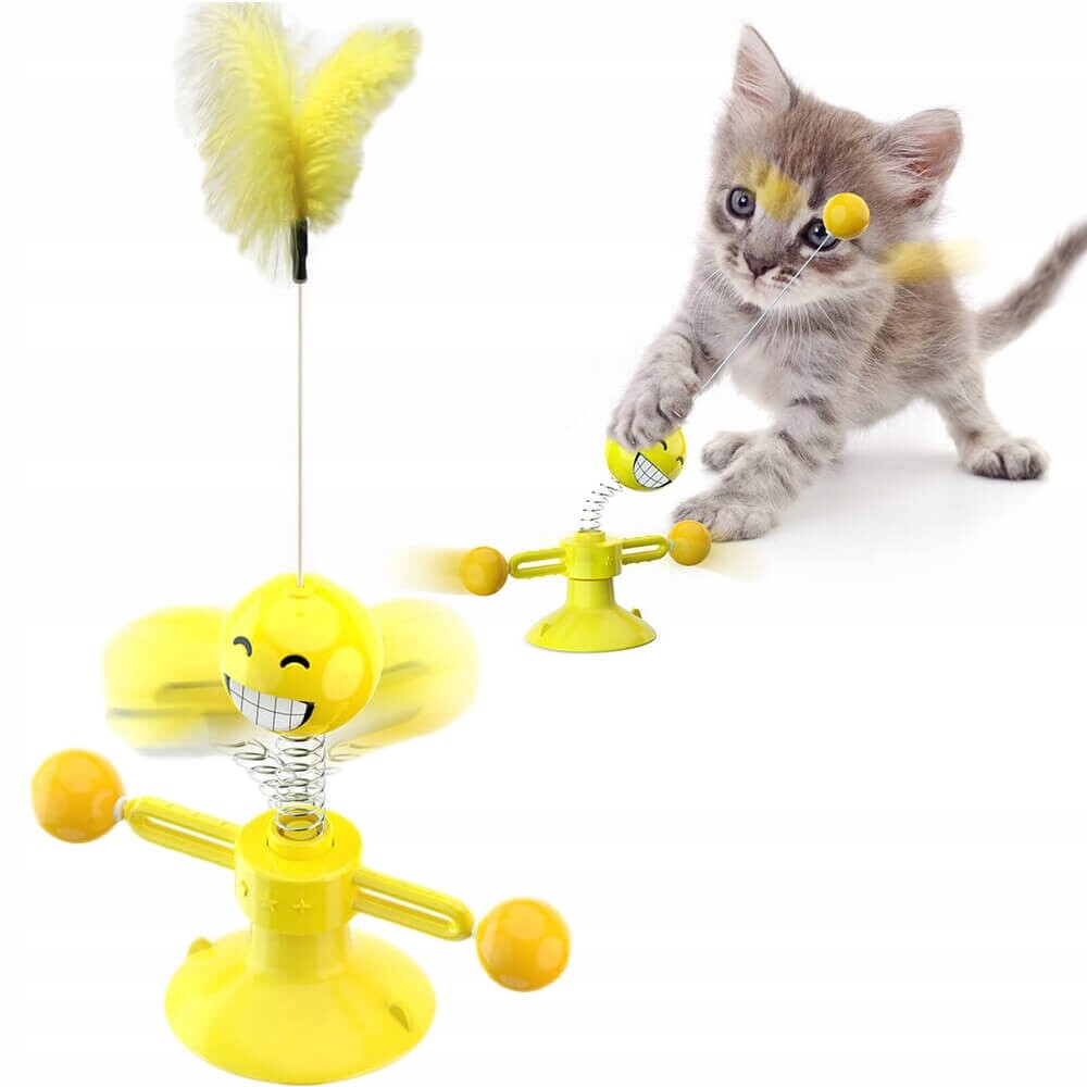 Interaktivní hračka pro kočky s pírkem Smil