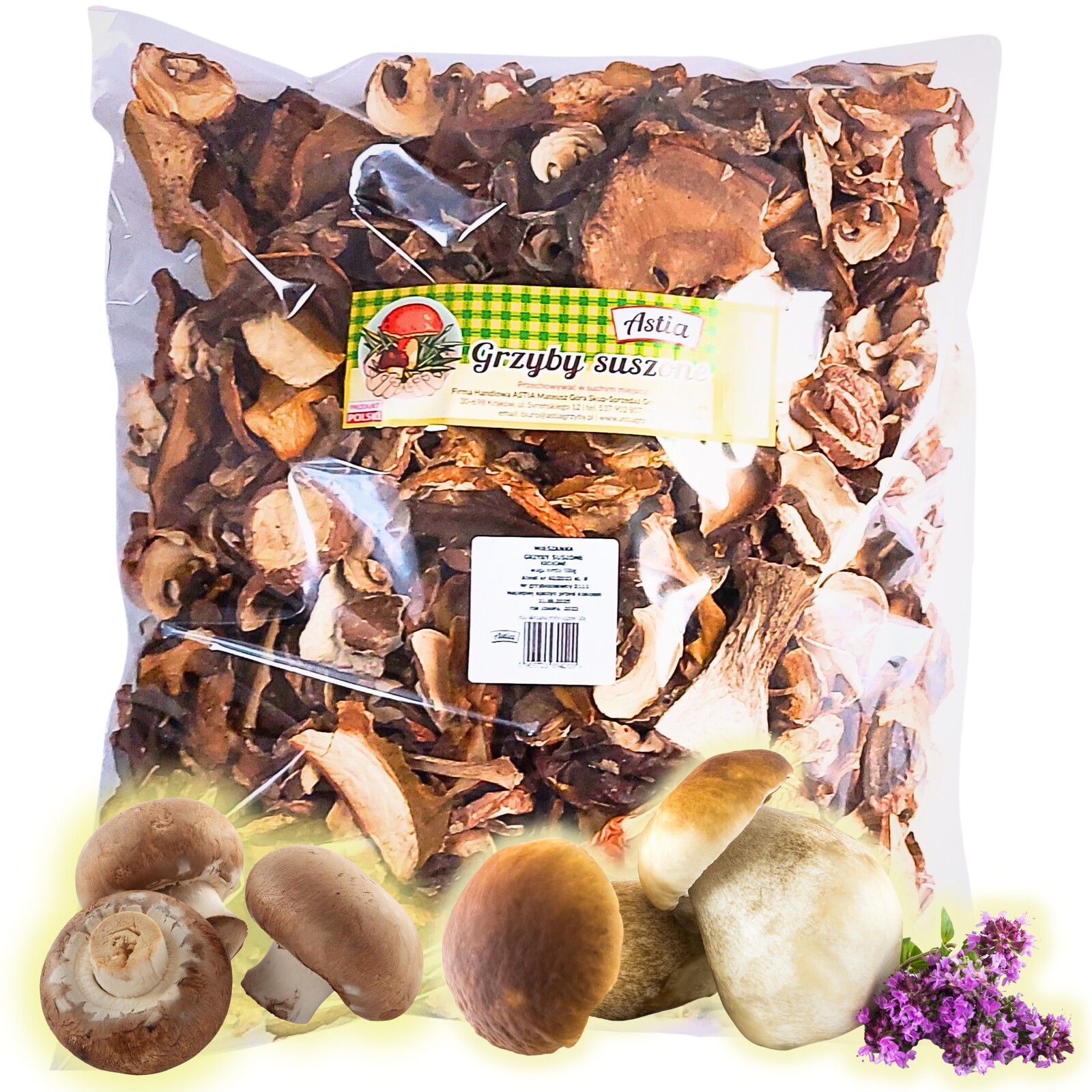 Sušené Houby 1 kg Směs sušené houby krájené Lesní A Chovné 2024