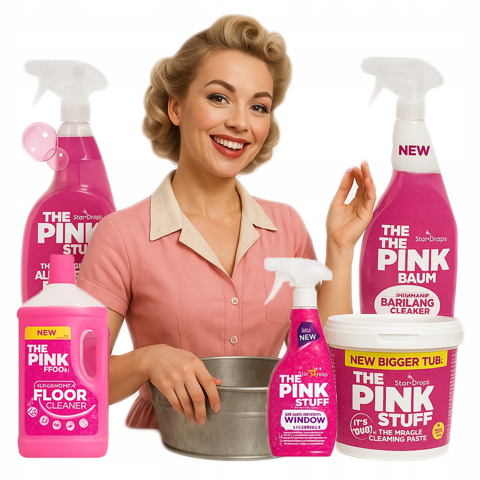 Pink Staff pasta přírodní čisticí prostředky pro domácnost Bez Chlóru ekologická