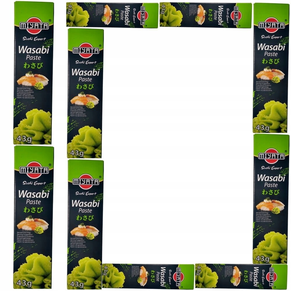 10x Ostrá zelená pasta Wasabi v tubě Ostrý japonský křen na sushi 43 g