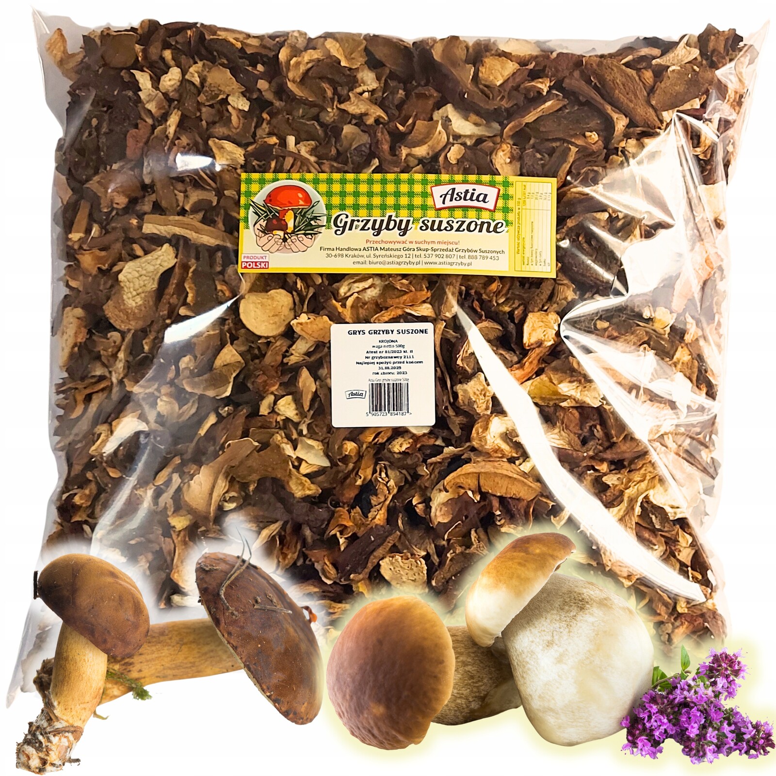 Lesní Sušené Houby 500g Grys Gastronomie 500g Atest Polsko 2024