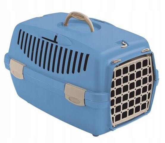 Přepravka pro psa kočku Stefanplast Gulliver 1 plastové dveře modrá