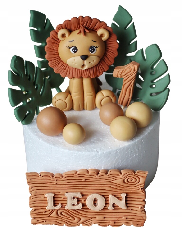 Sada Safari Lev Figurky z cukrové hmoty, dekorace na dort Roček/křest