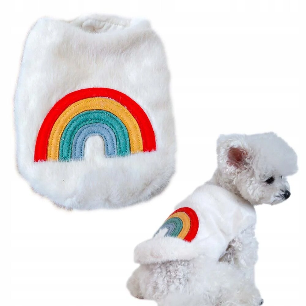 Mikina na zip s duhou pro psa Crystal XL