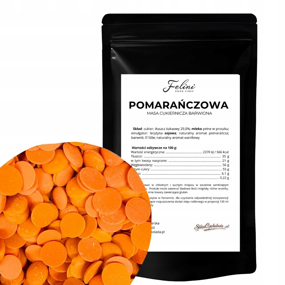 Felini čokoláda oranžová 29% 500g