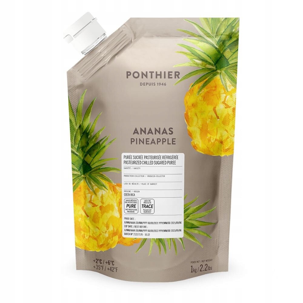 Pyré ananasové chlazené 1 kg Ponthier