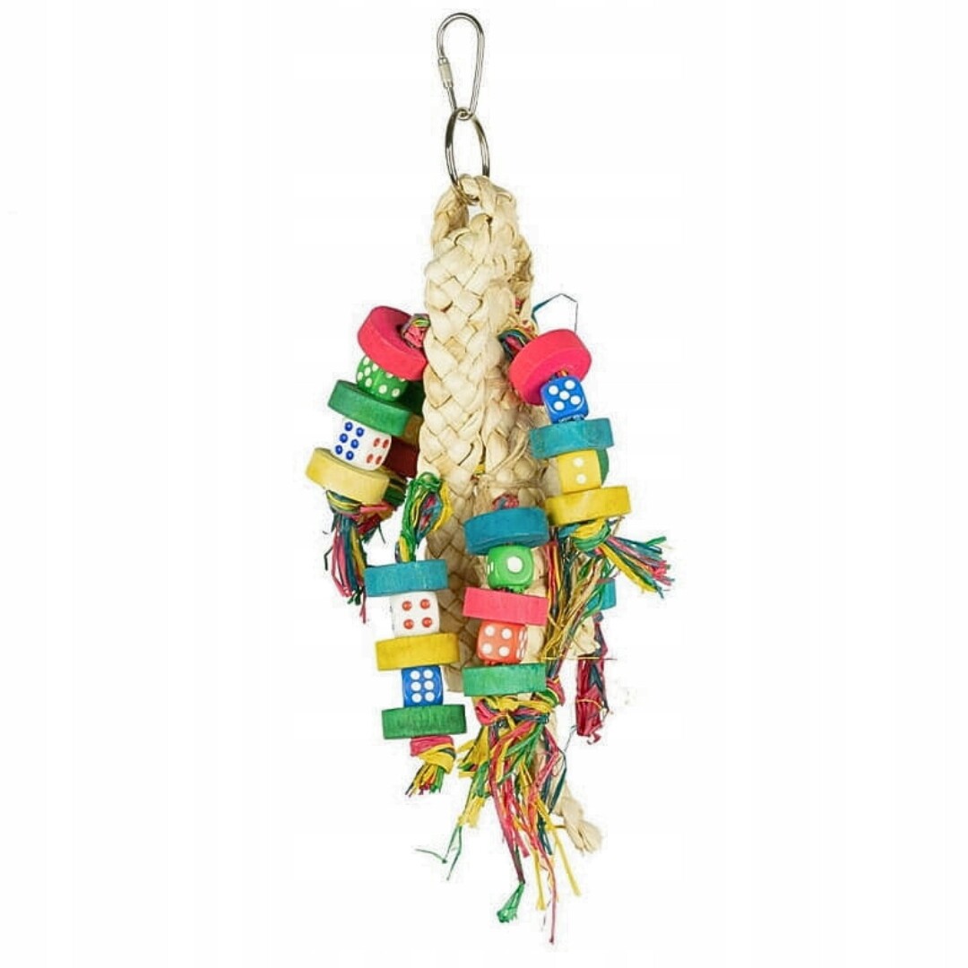 Fiesta barevná přírodní hračka pro všechny papoušky
