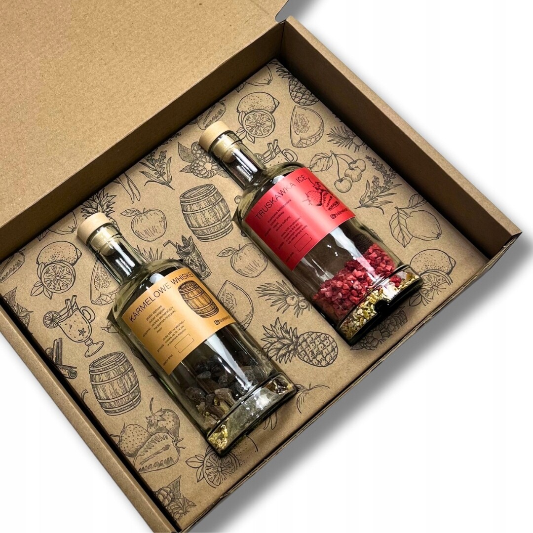 Sada na výrobu tinktur, 2 lahve jako dárek, 21 příchutí dle výběru