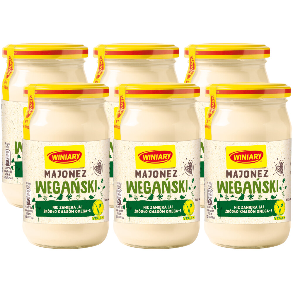 6 x Winiary Rostlinná veganská majonéza bez vajec 300 ml