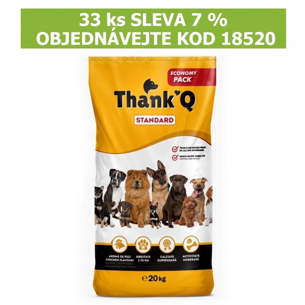 Thank'Q Standard Dog Adult Kuře 20 kg