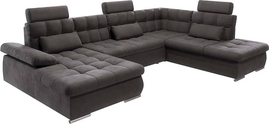 Antracitová rozkládací/s úložným prostorem rohová pohovka (pravý roh/do 