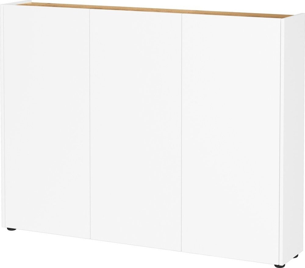 Bílý botník v dekoru dubu 138x105x25 cm Libbiano – Germania