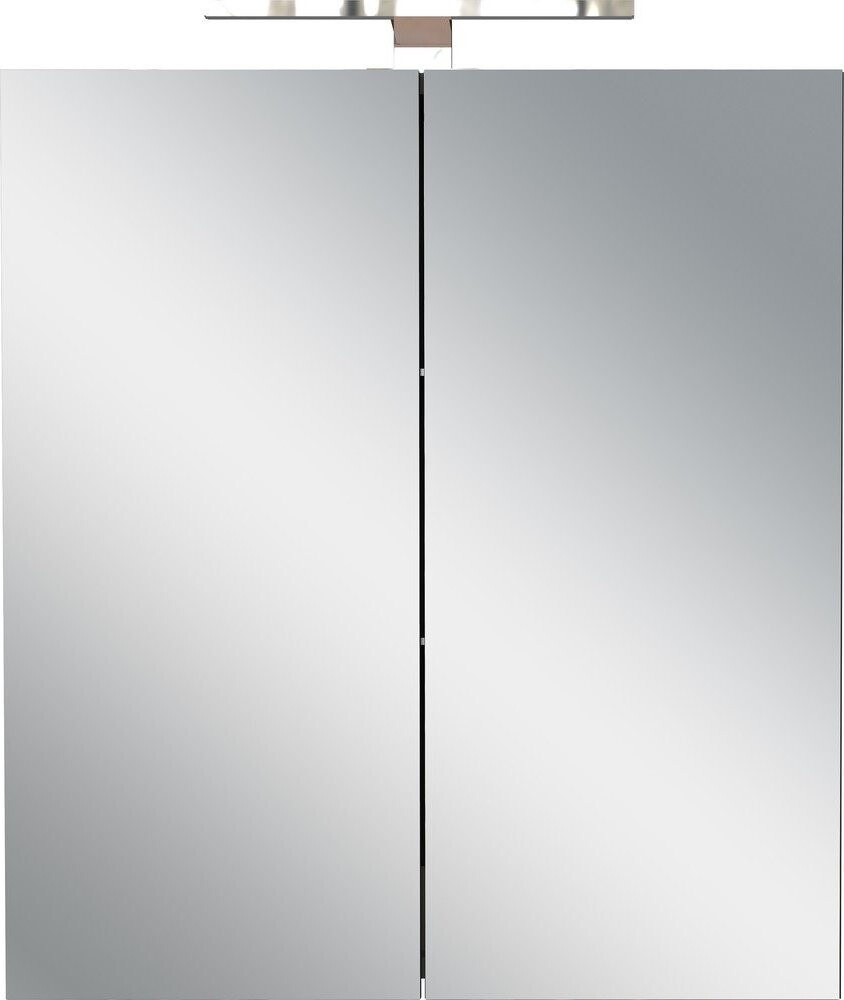 Antracitová závěsná/se zrcadlem koupelnová skříňka 60x71 cm Arcena – Germania