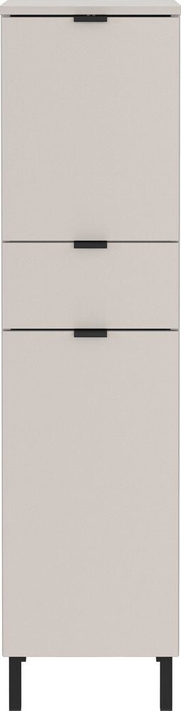 Krémová vysoká/úzká koupelnová skříňka 30x120 cm Arcena – Germania