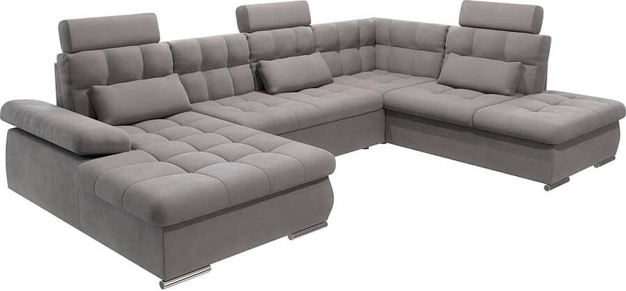 Šedá rozkládací/s úložným prostorem rohová pohovka (pravý roh/do 