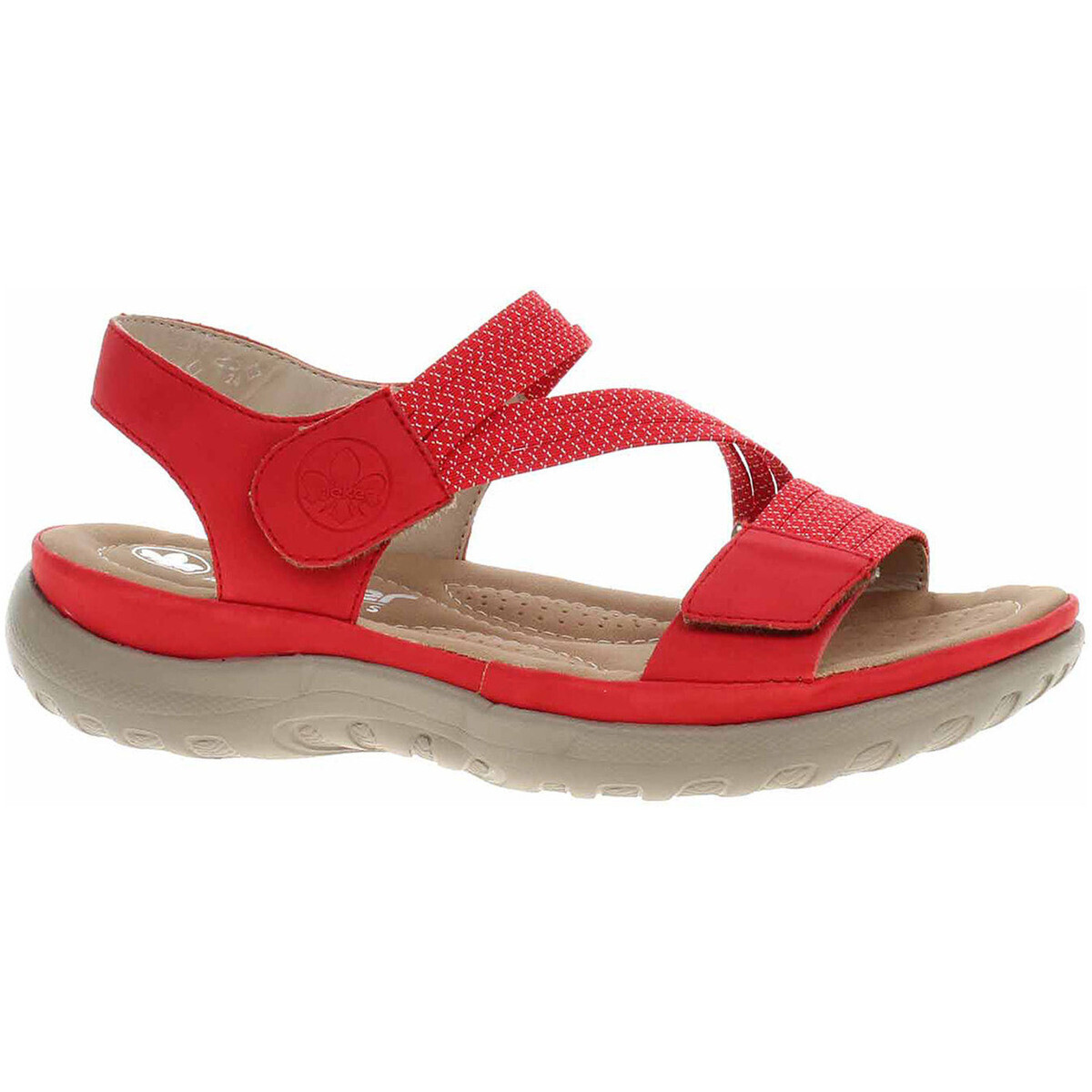 Rieker  Dámské sandály  64870-33 rot  Červená